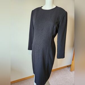 Black wool dress. Shepard size 14